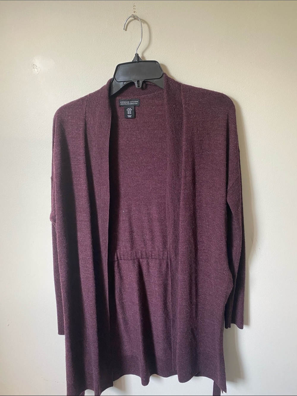 Adrienne Vittadini Burgundy Cardigan